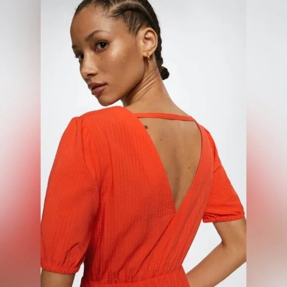 Mango Cantina Short Sleeve Vneck Maxi Dress - Picture 3 of 12